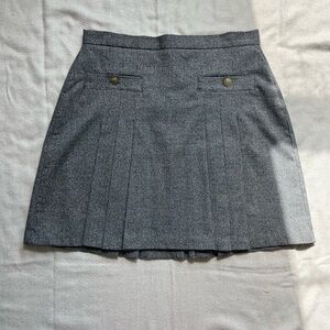 LOFT Pleated Gray Skirt Size 8